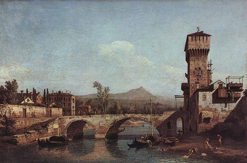 Bernardo Bellotto Capriccio Veneto oil painting image